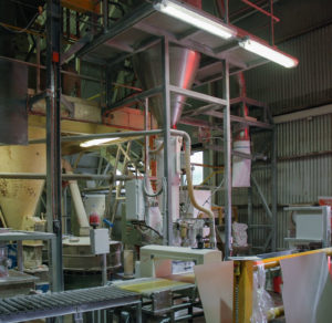 Ingredion LED lighting at industrial warehouse facility